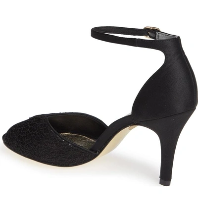 Shop Adrianna Papell Fifi Ankle Strap Sandal In Black Sequin Fabric