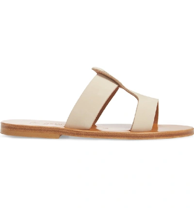 Shop Kjacques K. Jacques St. Tropez Slide Sandal In Nubuck Linen