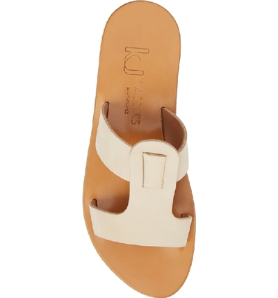 Shop Kjacques K. Jacques St. Tropez Slide Sandal In Nubuck Linen