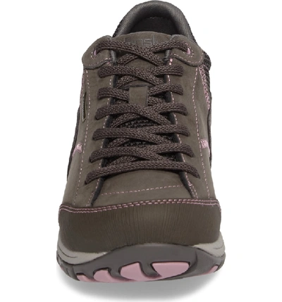 Shop Dansko Paisley Waterproof Sneaker In Grey Milled Nubuck Leather
