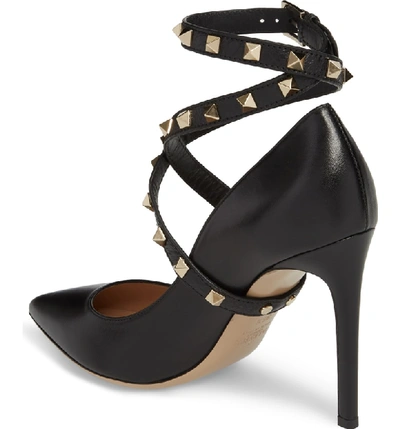 Shop Valentino Rockstud Wrap Pump In Black