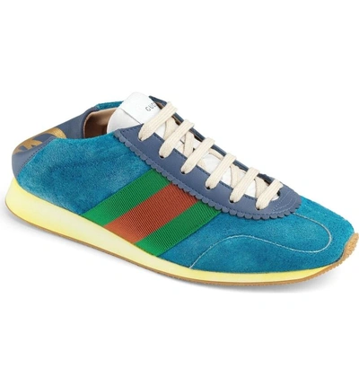 Shop Gucci Rocket Convertible Sneaker In Blue