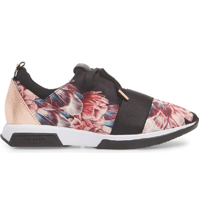 Ted Baker Floral Blossom Print Sneakers - Black In Multi | ModeSens