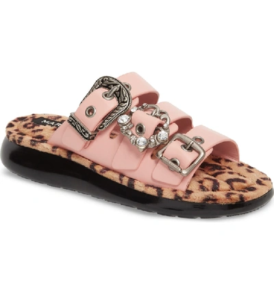 Shop Marc Jacobs Emerson Faux Fur Sport Sandal In Light Pink Multi