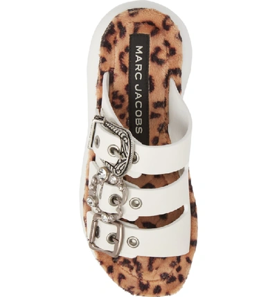 Shop Marc Jacobs Emerson Faux Fur Sport Sandal In White Multi