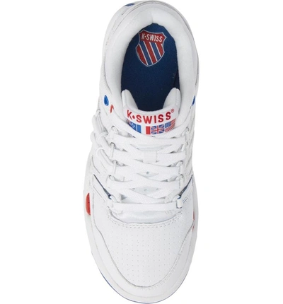 Shop K-swiss Si-18 International Heritage Sneaker In White/ Blue/ Ribbon Red