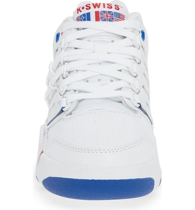 Shop K-swiss Si-18 International Heritage Sneaker In White/ Blue/ Ribbon Red