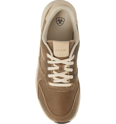 Shop Ariat Fuse Plus Sneaker In Brown Bomber Faux Leather