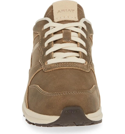 Shop Ariat Fuse Plus Sneaker In Brown Bomber Faux Leather