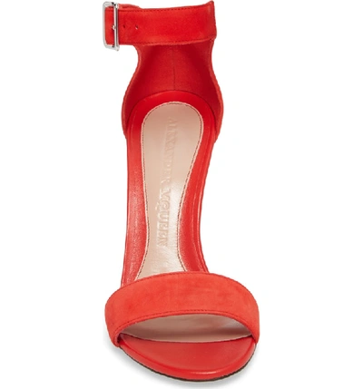 Shop Alexander Mcqueen Ankle Strap Sandal In Lust Red