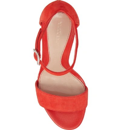 Shop Alexander Mcqueen Ankle Strap Sandal In Lust Red