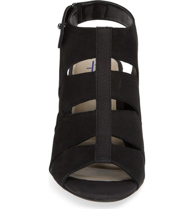 Shop T Tahari Tt-punch Sandal In Black Nubuck Leather