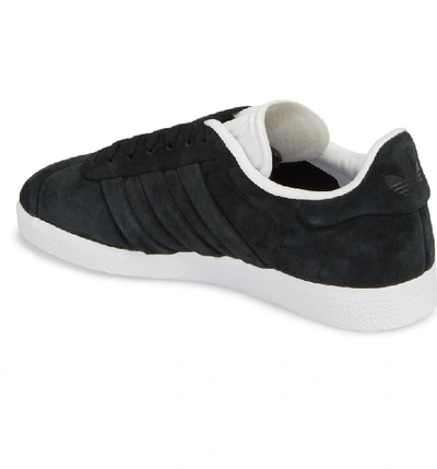 Shop Adidas Originals Gazelle Stitch & Turn Sneaker In Core Black/ Core Black/ White