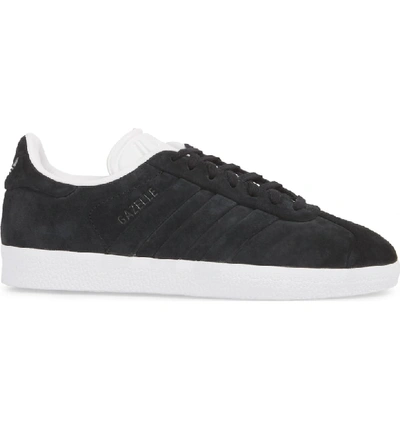 Shop Adidas Originals Gazelle Stitch & Turn Sneaker In Core Black/ Core Black/ White