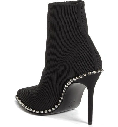 Shop Alexander Wang Eri Studded Sock Bootie In Black