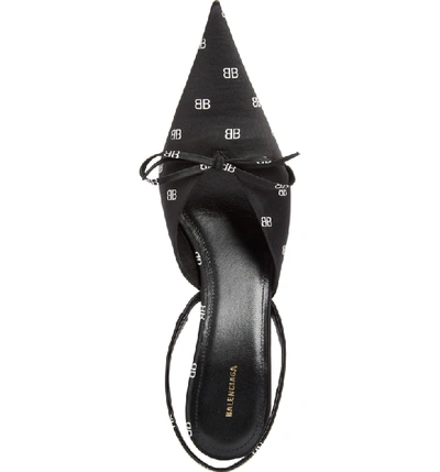 Shop Balenciaga Bb Logo Slingback Pump In Black/ White