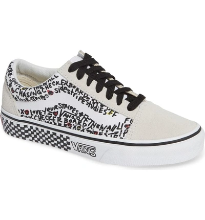 Shop Vans Old Skool Sneaker In Onyx/ True White