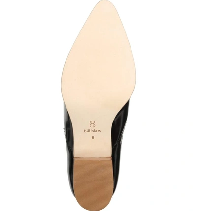 Shop Bill Blass Tina Pointy Toe Bootie In Black Calf