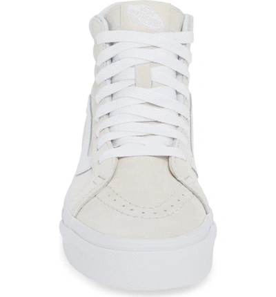 Shop Vans Sk8-hi Reissue Sneaker In Moonbeam/ True White Suede