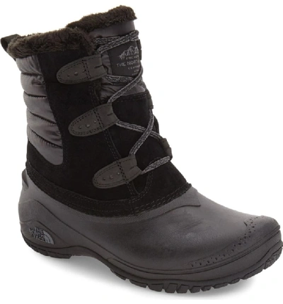 Shop The North Face Shellista Ii Waterproof Boot In Black/ Smoked Pearl Grey