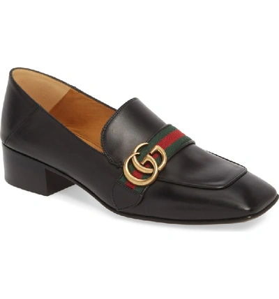 Shop Gucci Loafer Pump In Black