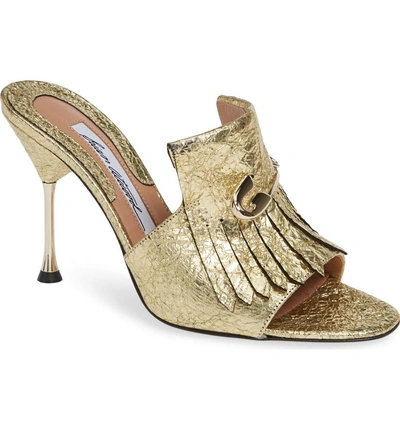 Shop Brian Atwood Sandy Sandal In Gold Foil Metallic