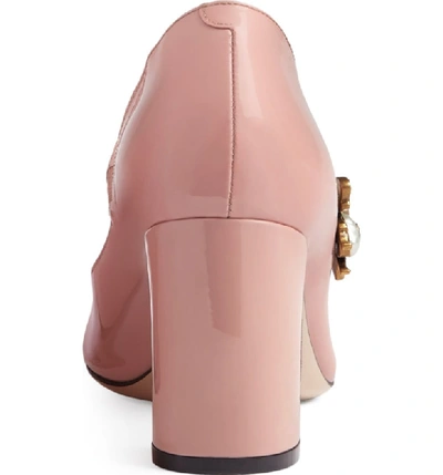Shop Gucci Lois Bee Mary Jane Pump In Pink Leather