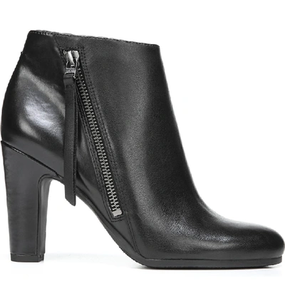 Shop Sam Edelman Sadee Angle Zip Bootie In Black Leather