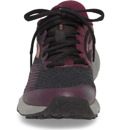 Shop Brooks Puregrit 7 Trail Running Shoe In Black/ Purple/ Grey