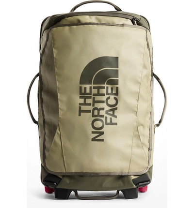 Shop The North Face Rolling Thunder 21-inch Wheeled Carry-on - Green In Taupe Green/ Tumbleweed Green