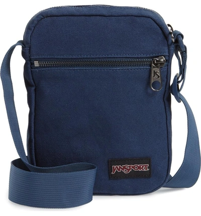 Shop Jansport Crossbody Fx Bag - Blue In Navy Pewter