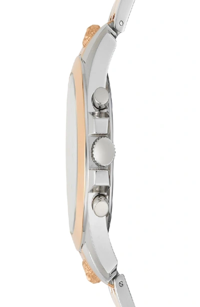 Shop Versus Lion Chronograph Bracelet Watch, 44mm In Silver/ Rose Gold