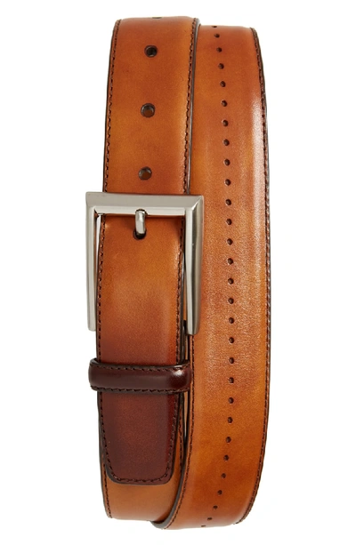 Shop Magnanni Catalux Leather Belt In Cuero