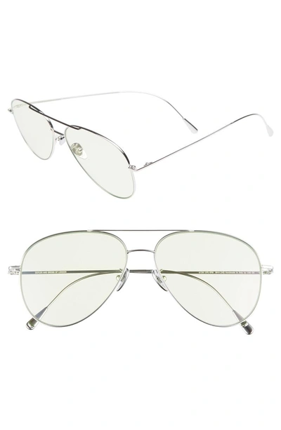 Shop Cutler And Gross 58mm Polarized Aviator Sunglasses - Palladium/ Green
