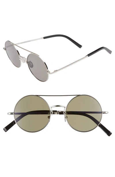 Shop Cutler And Gross 49mm Polarized Round Sunglasses - Palladium/ Dark Grey