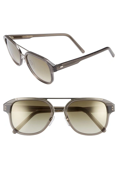 Shop Cutler And Gross 55mm Polarized Aviator Sunglasses - Crystal Black/ Grey