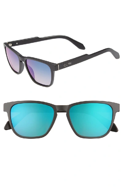 Shop Quay Hardwire 54mm Polarized Sunglasses - Black / Navy Lens