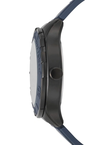 Shop Versace Versus By  Wynberg Silicone Strap Watch, 44mm In Blue/ Black