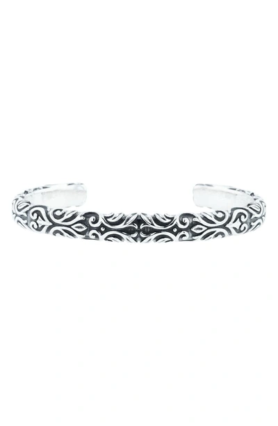 Shop King Baby Engraved Cuff Bracelet In Silver