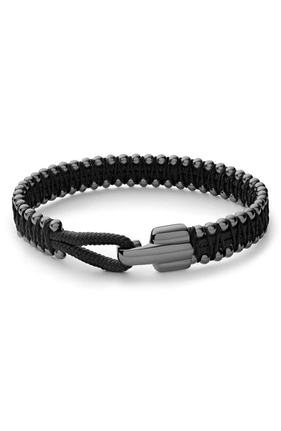 Shop Miansai Turner Bracelet In Solid Black