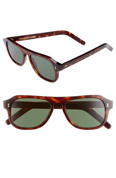Shop Cutler And Gross 53mm Polarized Sunglasses - Dark Turtle/ Green