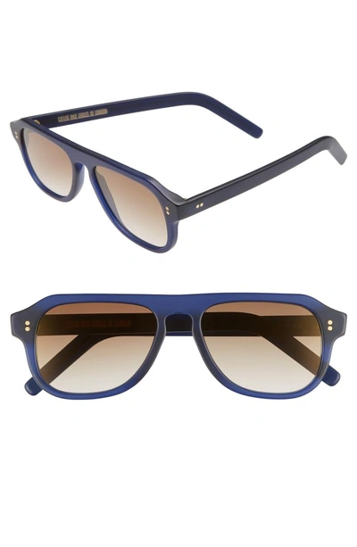Shop Cutler And Gross 53mm Polarized Sunglasses - Matte Classic Navy Blue/ Brown