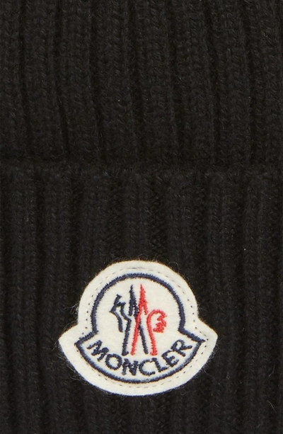 Shop Moncler Berretto Rib Cashmere Beanie In Black