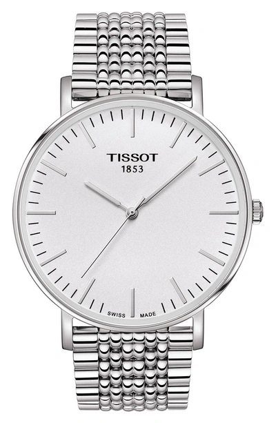 Shop Tissot Everytime Large Bracelet Watch, 42mm In Silver