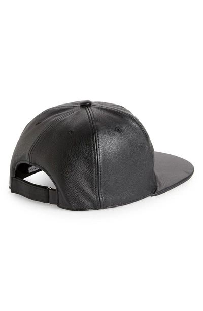 Shop Givenchy 4g Leather Ball Cap - Black In Black/ White