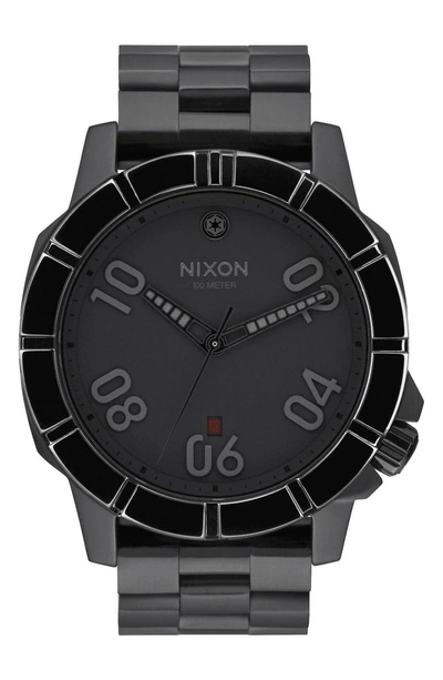 Shop Nixon 'star Wars(tm) - The Ranger Imperial Pilot' Bracelet Watch, 44mm In Imperial Black