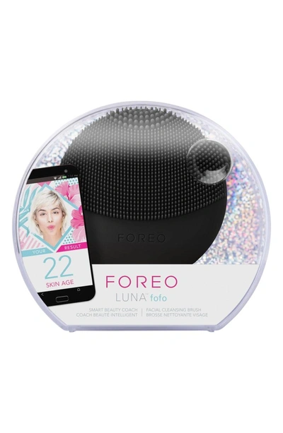 Shop Foreo Luna(tm) Fofo Skin Analysis Facial Cleansing Brush In Midnight