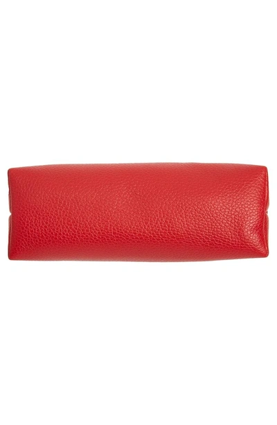 Shop Longchamp 'veau' Cosmetics Case In Red Orange