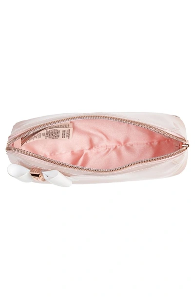 Shop Ted Baker Aubrie Bow Cosmetics Case In Light Pink