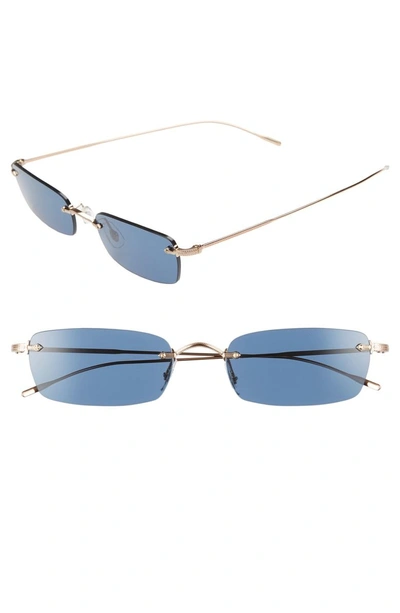 Oliver Peoples Daveigh 54mm Rectangular Sunglasses - Rose Gold In Rose  Gold/blue | ModeSens